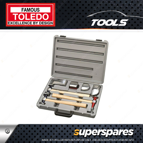 Toledo 7 Pc of Panel Beating Kit Contain popular panel beating hammers & dollie