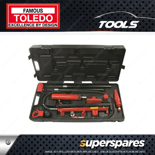 Toledo Hydraulic 10 Tonne Body Panel Repair Kit - contains 15 adaptors