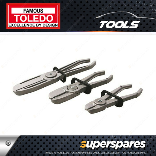 Toledo Brake Fuel Line Clamp Set - Aluminium 3pc Set 150 180 245mm