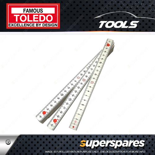 Toledo Single Sided Fibreglass Folding Metric Rule - 2000mm Overall Length