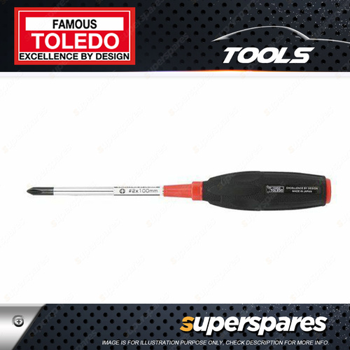 Toledo Screwdriver Ergo-Line Phillips # 2 x 100mm Overall length 230mm