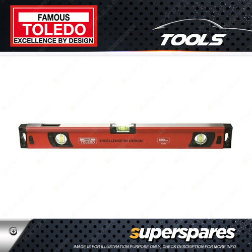 Toledo Magnetic Box Level - 600mm Length Reinforced aluminium frame