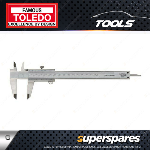 Toledo Metric & Imperial Analogue Vernier Caliper - 150mm High Precision Expert