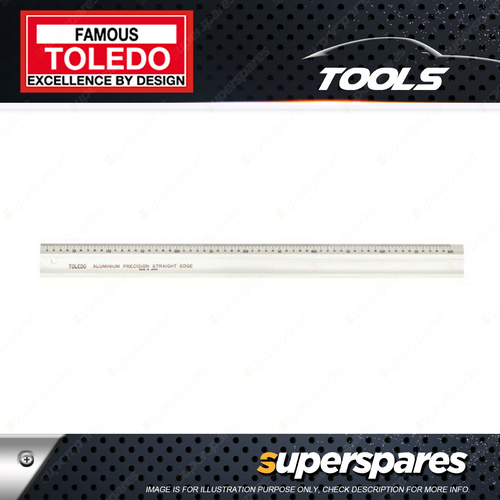 Toledo Aluminuim Straight Edge Single Sided Metric Rule - 1000mm Length