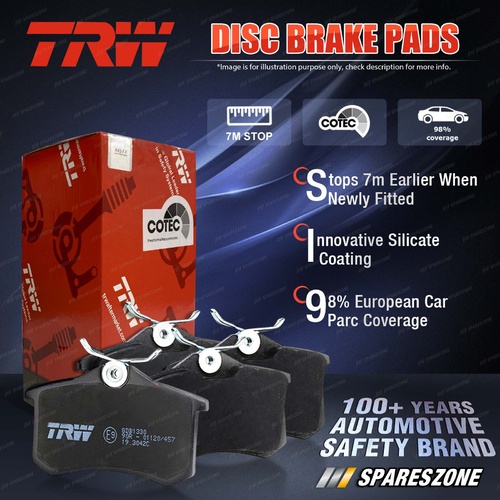 4x Rear TRW Disc Brake Pads for Mercedes-Benz E200 E220 E240 E250 E270 E280 E300