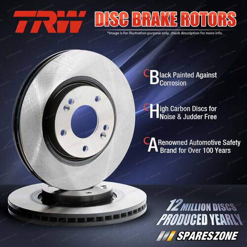 2x Front TRW Disc Brake Rotors for Alfa Romeo 33 905A3 1.7L 87KW Hatchback