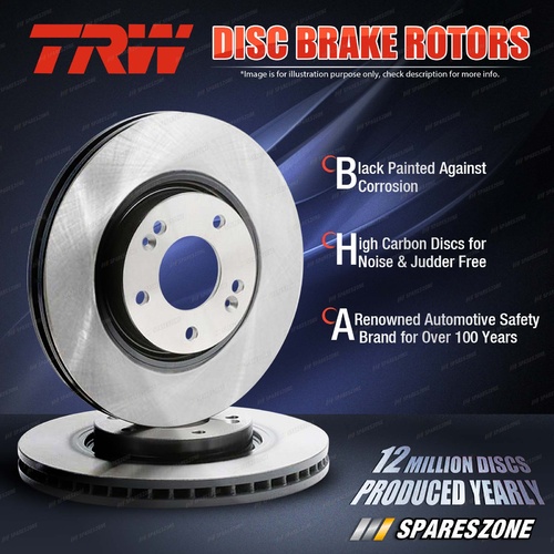 2x Front TRW Disc Brake Rotors for Alfa Romeo 147 937 156 932 164 GT 937 284mm