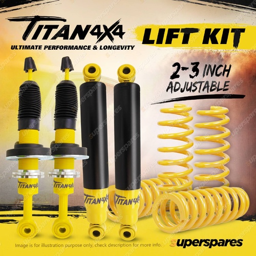 Adjustable 2 - 3 Inch Lift Kit Titan 4X4 Shock King Coil for Ford Everest 15-18