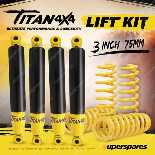 3" 75mm Lift Kit Titan 4X4 Shock King Coil for Ford Maverick DA Wagon 88-94