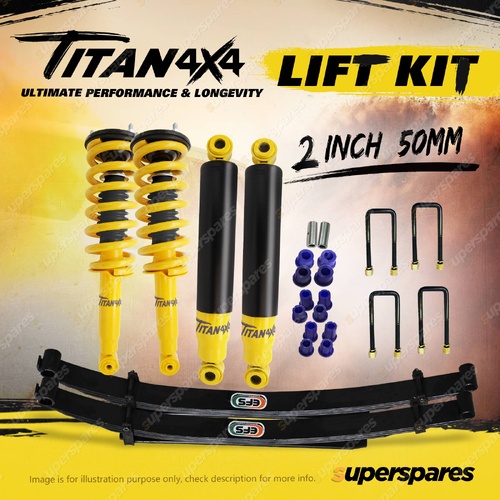 2" Pre Assembled Lift Kit Titan 4X4 King Spring EFS Leaf for Foton Tunland 12-on