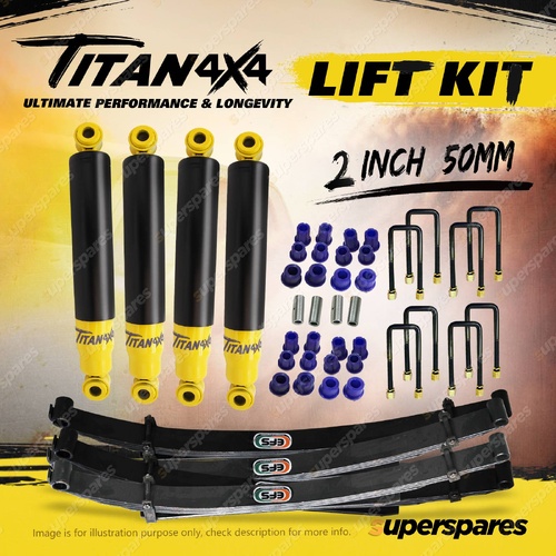 2" 50mm Lift Kit Titan 4X4 Shock EFS Leaf for Toyota Landcruiser HJ75 HZJ75