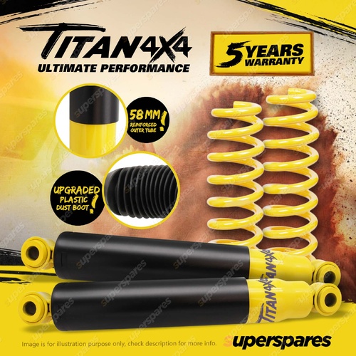 Front Titan 4X4 HD Shocks Raised King Springs for Ford Maverick Leaf Suspension