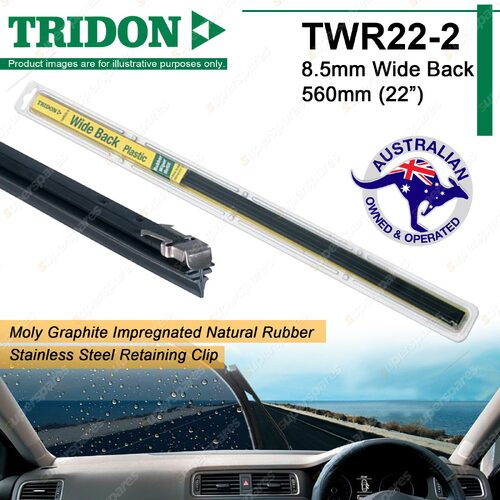 2x Tridon Plastic Back Wiper Refills 22" for Land Rover 3.5 3.9 110 Series 1 2 3