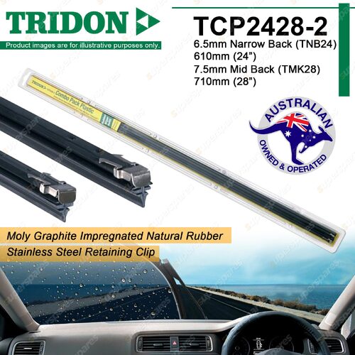 2 Plastic Wiper Refills for Mitsubishi Pajero NP NS NT NW Starwagon Triton ML MN