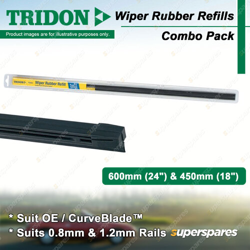 Tridon Rubber Wiper Refills 24" 18" for Mazda 3 BM BN Mazda 6 GJ GL 2.0L 2.5L