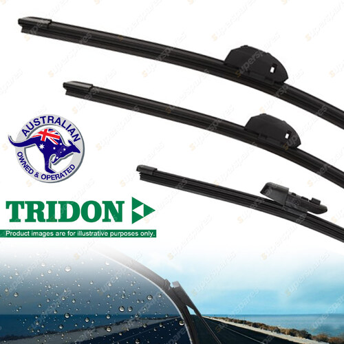 Tridon Front + Rear FlexBlade Wiper Blade Set for Hyundai i30 GD 1.6L 1.8L 2.0L