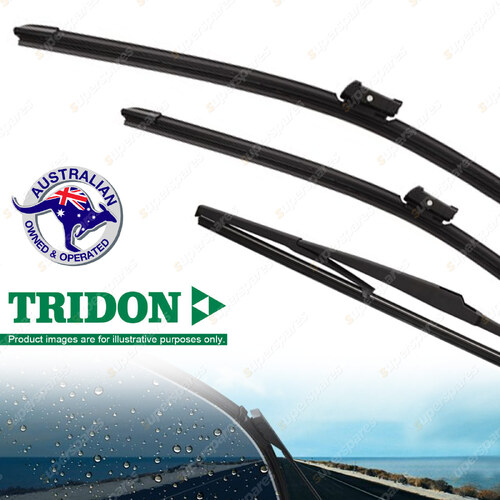 Tridon Front + Rear FlexBlade Windscreen Wiper Blades for Peugeot 308 2008-2012