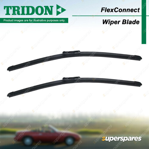 Pair Tridon FlexConnect Windscreen Wiper Blade for Mitsubishi Outlander ZL