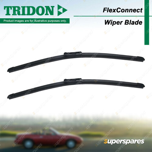 Pair Tridon FlexConnect Windscreen Wiper Blades for Ford Fiesta WP 1.4L 1.6L