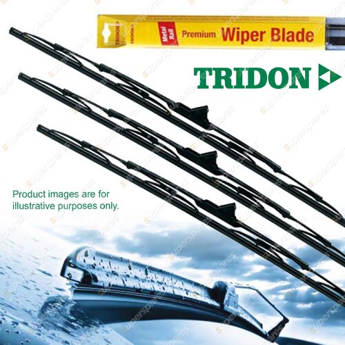 Tridon Front + Rear Complete Wiper Blade Set for Hyundai i20 PB 2010-2015