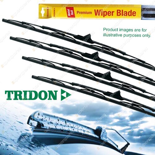 Tridon Front + Rear Complete Wiper Blade Set for Volkswagen Transporter 83-94