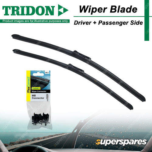 Tridon Wiper Blade & Connector Set for Mercedes C-Class A205 C205 16-20