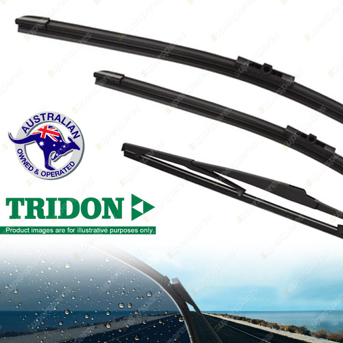 Tridon Front + Rear Windscreen Wiper Blades for Ford Focus LT LV 07-11