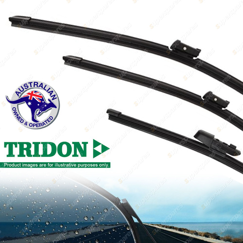 Tridon Front + Rear FlexBlade Wiper Blade Set for Volkswagen Golf V VI 2005-2012