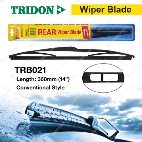 Tridon Rear Conventional Plastic Wiper Blade 14" for Ford Focus LT LV 2007-2012