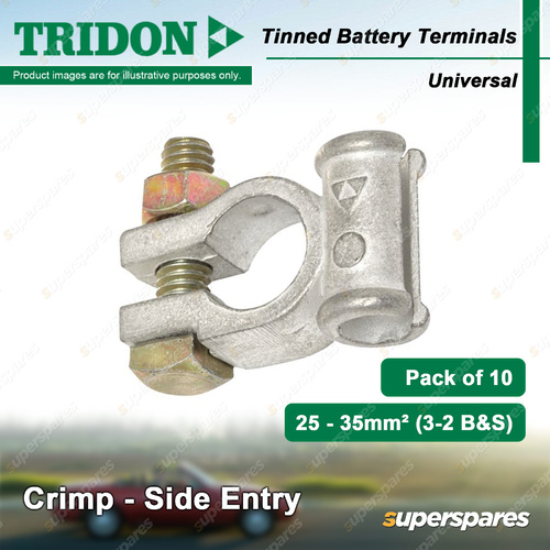 Tridon Tinned Battery Terminals Crimp-Side Entry Universal(U) 25-35mm2 Box of 10