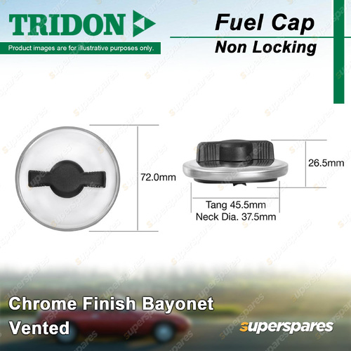 Tridon Vented Non Locking Fuel Cap for Holden EH HD HG HK HQ HR HT 72mm