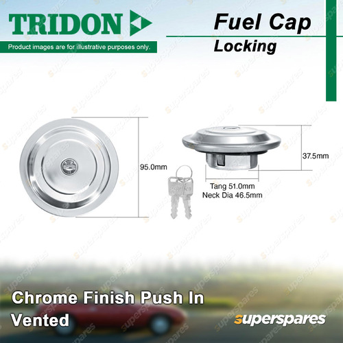 Tridon Locking Fuel Cap Vented 51.0mm for Hillman Hunter HB HC HE 1.7L 54kW