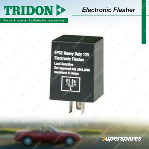 Tridon 3 Pin Electronic Flasher 12 Volt Load Sensitive Terminals 7mm Apart