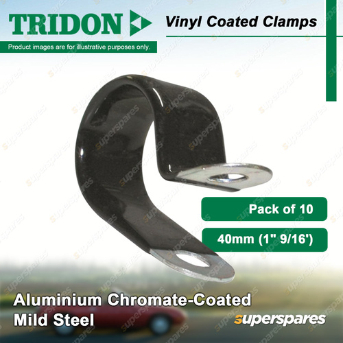 Tridon Vinyl Coated Hose Clamps 40mm x 20mm Aluminium Chromate-Coated Mild x 10