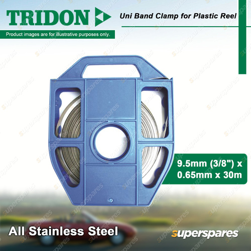 Tridon Uni Band Clamp for Plastic Reel 9.5mm x 0.65mm x 30m All Stainless Steel