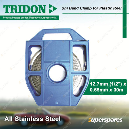 Tridon Uni Band Clamp for Plastic Reel 12.7mm x 0.65mm x 30m All Stainless Steel