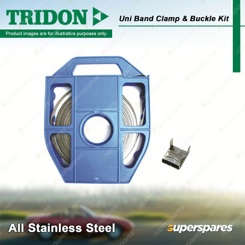 Tridon Uni Band Clamp & Buckle Kit - 12.7mm x 0.65mm x 30m Plastic Reel