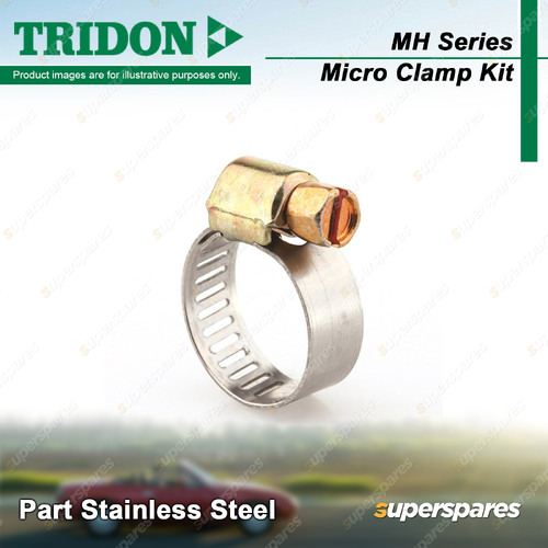 Tridon MH Series Micro Clamp Kit - 10 x 11-18mm & 10 x 14-27mm Part Stainless