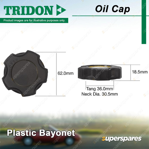 1 Pcs Tridon Oil Cap for Holden Barina MB ML 1.3L G13A SOHC 1985-1989