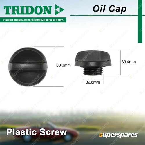 Tridon Oil Cap - Plastic Screw 32.6mm for Isuzu D-Max TFR TFS MU-X LS 3.0L