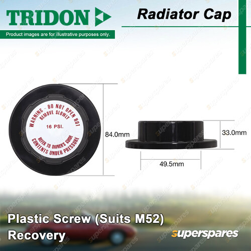 Tridon Recovery Radiator Cap for Ford Cougar SW Explorer F150 F250 F350 RM RN