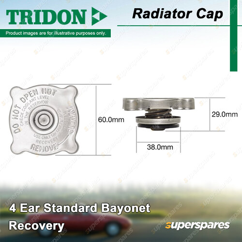 Tridon Recovery Radiator Cap for Holden Commodore VZ Monaro VZ Statesman WL