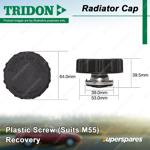 1 Pcs Tridon Recovery Radiator Cap for Holden Commodore VZ Statesman WL WM 3.6L