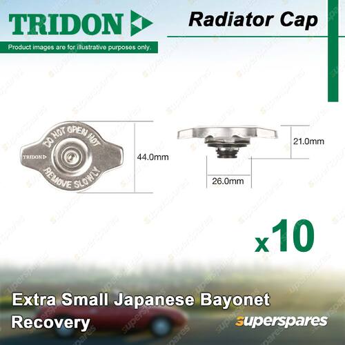 10x Tridon Recovery Radiator Cap for Daihatsu Mira Move Pyzar Sirion Terios YRV