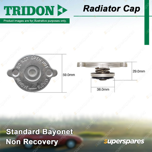 Tridon Non Recovery Radiator Cap for Fiat X1/9 128 1.5 128AS1 RWD Targa 78-89