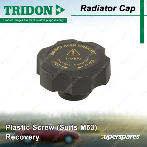 Tridon Recovery Radiator Cap - Plastic Screw Suits M53 for Ford Territory SZ