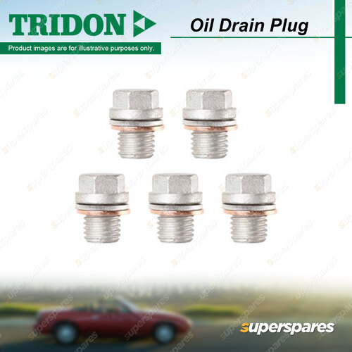 5Pcs Tridon Oil Drain Plugs for Mercedes Benz C CLS E M R S SL Class 2004-2016