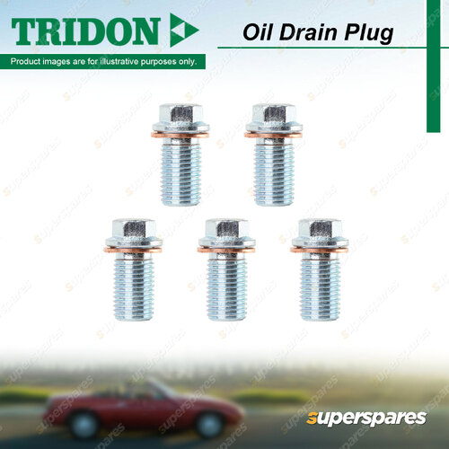 5Pcs Tridon Oil Drain Plugs for Mercedes Benz A C CLA CLS E M S Class 1999-2019