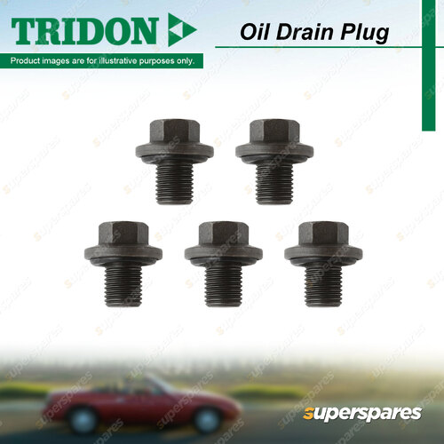 5 x Tridon Oil Drain Plugs for Jaguar XF X250 XJ X350 X358 X351 XK X150 XK8 X100