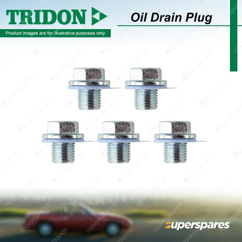 5Pcs Tridon Oil Drain Plugs for Hyundai i30 GD Lantra J-1 J-2 Santa Fe CM DMA SM